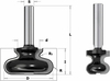 Tõmbeliistu otsafrees Cmt Contractor K955-380, S8 mm, D38.1 mm