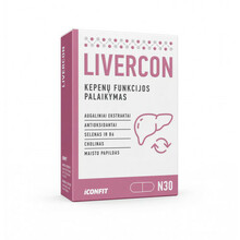 Iconfit Livercon kompleksne toidulisand maksa funktsioonide toetamiseks, N30
