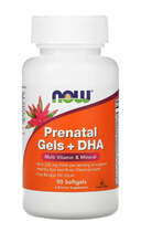 Now Foods Prenatal Gels + DHA, 90 kapslit
