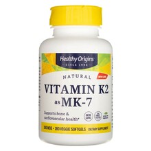 Loodusliku päritoluga K2-vitamiin MK-7, 100 mcg, 180 kapslit
