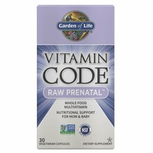 Garden of Life Vitamin Code Raw Prenatal, 30 kapslit