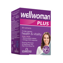 Vitabiotics Wellwoman Plus Omega 3-6-9, 28 kapslit + tabletti