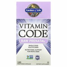 Garden of Life Vitamin Code RAW Prenatal, 180 kapslit