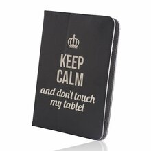 Tahvelarvuti ümbris GreenGo Keep Calm, universaalne, 9-10 tolli, must