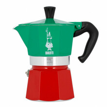 Moka kohvikann Bialetti Moka Express, 3 tassi, punane/roheline