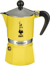 Kohvikann Bialetti Rainbow, 3 tassi, kollane