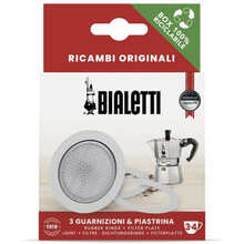 Lisatarvikute komplekt Bialetti Moka Express, 3-4 tassi, tihendid ja filter