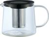 Teekann Kinghoff KH-4845, 1.5 L, läbipaistev/must