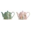 Teekann Home Decor, roosa/roheline, 2 tk