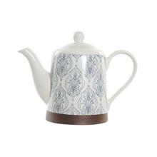 Teekann DKD Home Decor, 1 L, sinine/valge/pruun