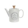 Teekann DKD Home Decor, 1 L, valge