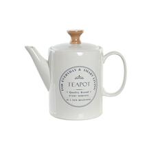 Teekann DKD Home Decor, 1 L, valge