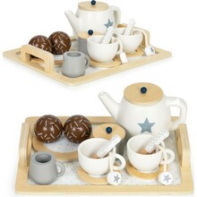 Puidust teekomplekt Ecotoys W10B318B, 17 osa