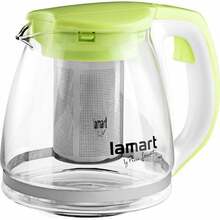 Teekann Lamart LT7026, 1.1 L, läbipaistev/roheline