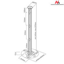 Projektori laekinnitus Maclean MC-517S, 80-980 mm, 10 kg, hõbe