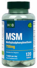 Holland & Barrett metüülsulfonüülmetaan (MSM) 750 mg, 120 tabletti