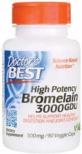 Doctor's Best bromelain 3000 GDU, 500 mg, 90 kapslit