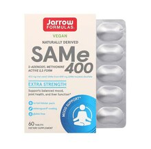 Jarrow Formulas SAMe 400 mg, 60 tabletti