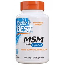 Doctor's Best MSM OptiMSM, 1000 mg, 180 kapslit