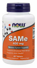 Now Foods SAMe (S-adenosüül-L-metioniin) 400 mg, 60 tabletti