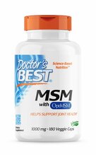 Doctor's Best MSM koos OptiMSM Vegan, 1000 mg, 180 kapslit