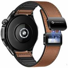 Forcell F-Design FS20 magnetkinnitusega kellarihm ökonahast Samsung Galaxy Watch, 22 mm, pruun
