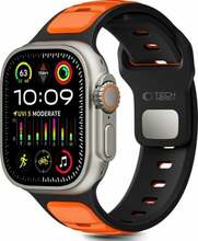 Kellarihm Tech-Protect IconBand Line, Apple Watch 44/45/46/49mm, must/oranž