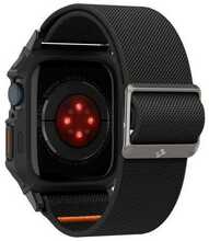 Spigen Lite Fit Pro ümbris rihmaga Apple Watch 4/5/6/7/8/9/SE (44/45 mm), matt must