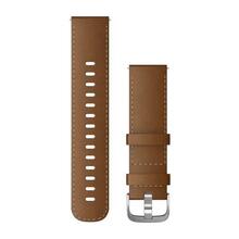 Garmin kiirkinnitusega kellarihm, 22 mm, pruun itaalia nahk, hõbedane kinnitus