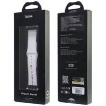 Audi Sport silikoonist kellarihm Apple Watch 40/41/42 mm, valge