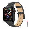 Swissten nahast rihm Apple Watch 42/44/45/49mm, must