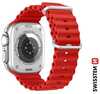 Kellarihm Swissten Marine silikoon Apple Watch 42/44/45/49 mm, punane