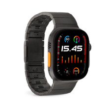 Puro TITAN roostevabast terasest Apple Watch rihm 42/44/45/49 mm, must