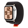 Obal:Me tekstiilrihm Apple Watch 42-49mm M-L, must/oranž