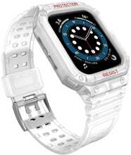 Hurtel silikoonrihm Apple Watch SE/7, 38/40/41mm, läbipaistev
