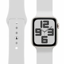Obal:Me silikoonrihm Apple Watch 38-41mm S-M, valge