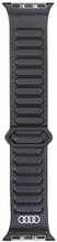 Kellarihm Audi Genuine Leather Magnetic Ring Strap Apple Watch 40/41/42mm, must