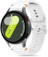 Tech-Protect Silicone Sport kellarihm Samsung Galaxy Watch 4/5/5 Pro/6/7/FE, valge