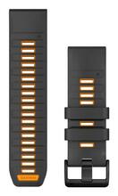 Garmin QuickFit 26 silikoonist kellarihm, grafiit/oranž