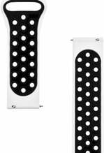 Kellarihm silikoonist Tactical 703, 20 mm, valge ja must