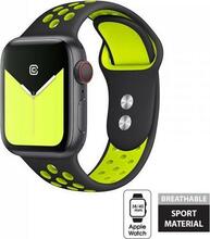 Kellarihm Crong Duo Sport Band Apple Watch 38/40/41 mm, must/laimiroheline
