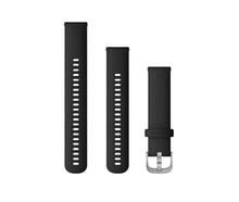 Garmin Quick Release Bands 20mm, must/hõbe