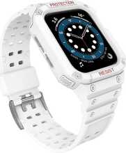 Hurtel silikoonrihm Apple Watch SE/7, 38/40/41 mm, valge