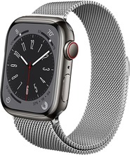 Kellarihm Crong Milano Steel, Apple Watch 42/44/45/49 mm, hõbe