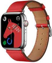 Kellarihm Forcell F-Design FA20, Apple Watch 42/44/45/49 mm, punane nahast