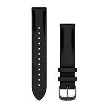 Garmin Quick Release Bands 18mm, must nahk, brushed slate