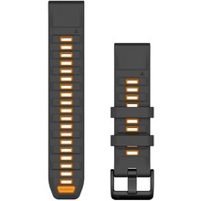 Garmin QuickFit 22, 010-13392-05, grafiit / oranž silikoonrihm