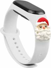 Hurtel Xiaomi Mi Band 3/4 jõuluteemaline rihm, valge