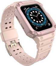 Hurtel Protect rihm koos korpusega Apple Watch 7 / SE (45 / 44 / 42mm), roosa