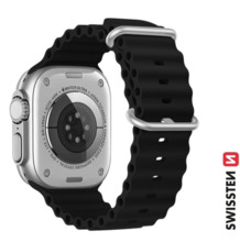 Swissten Marine silikoonrihm Apple Watch 42/44/45/49 mm, helehall